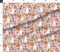 Spooky Floral Purple Cats Orange Ghosts Pumpkins Groovy Flowers Retro Fall Autumn Custom Printed Fabric by Spoonflower Various Fabrics by the Yard or Fat Quarter